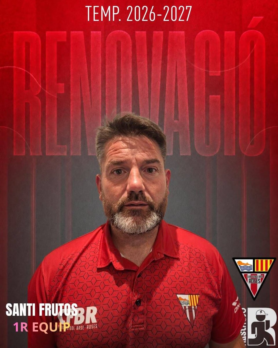 cfbaseroses's tweet photo. ⚽️ [PRIMER EQUIP] I al costat de l'Iván Vargas continuarà, com a segon entrenador, en Santi Frutos! Serà la seva segona temporada a la banqueta del primer equip. Bona feina Santi!

💯 Som-hi Base!!

#cfbaseroses #baseroses #somdelbase #somelquevolemser #futbolcat https://t.co/UY5dLRnZwa