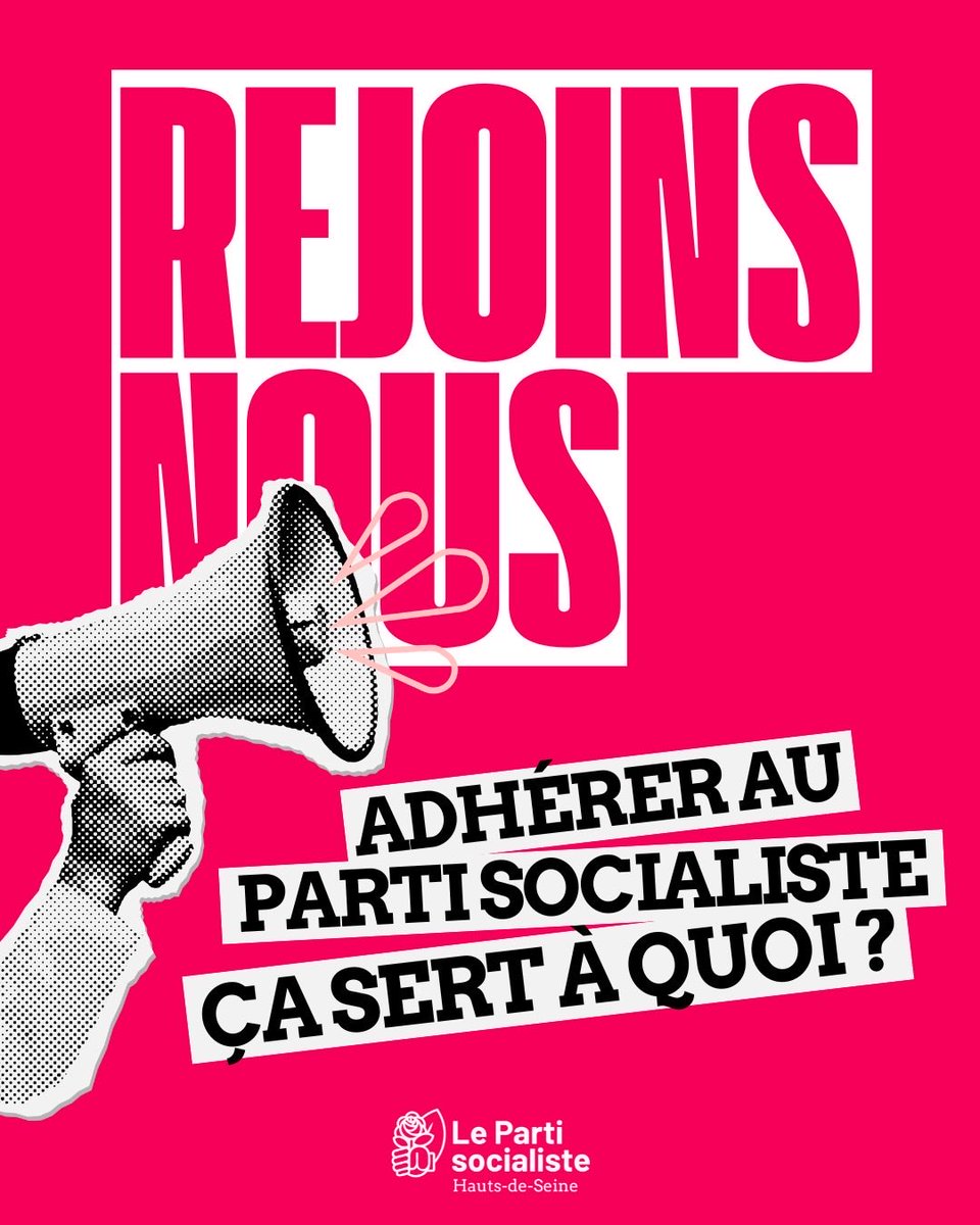 PSfederation92's tweet photo. 🚨🚨-> REJOINS-NOUS pour :
•Participer à la vie démocratique d'une formation politique
•Rencontrer des citoyennes et citoyens pour partager tes convictions
•S'engager dans une perspective électorale... Et bien plus encore

#agir #avenir #partisocialiste https://t.co/DDqPSx8qSE