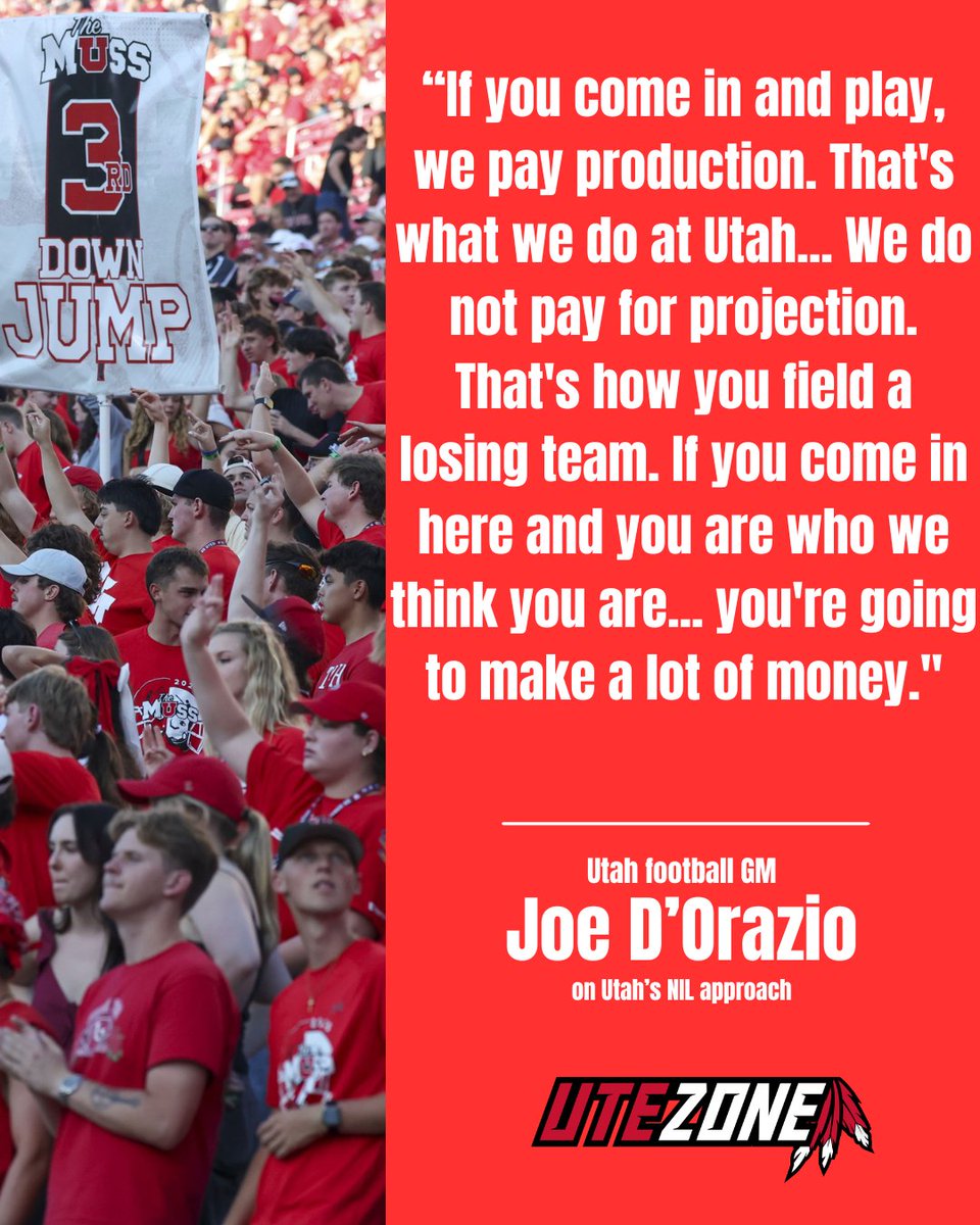 UteZone's tweet photo. In a @UteZone exclusive, Utah football GM @coachdoraz discusses the Utes' NIL strategy, why transferring costs players money, dealing with agents, and how Utah rewards the players that bet on their development. #GoUtes #TeamFun
Article here: https://t.co/JlJTb2XERi https://t.co/Oq1bZ76Ldl