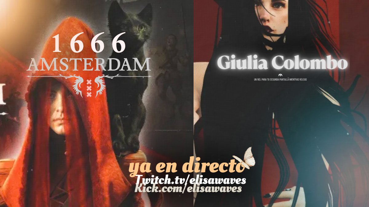 Elisawavesrp's tweet photo. 🪩 ya en directo 🪩           

NUEVO Amsterdam 1666 tenemos el Prólogo! 🔮
Vamos a ver qué tal

Luego seguimos con Giulia🕯️🖤

https://t.co/XB50ycPk79 
https://t.co/OSrDfvXbrS https://t.co/v1WhtZQOit