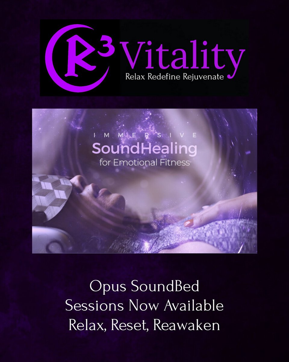 R3Cryo's tweet photo. OPUS SoundBed offers Sound/Vibration therapy: holistic, noninvasive technique that uses music/sound waves &amp; vibrations to lower stress, increase relaxation &amp; improve pain. All while providing an immersive sound/vibration experience.
#R3Vitality #Opus #Wellness https://t.co/57uiioj7ig