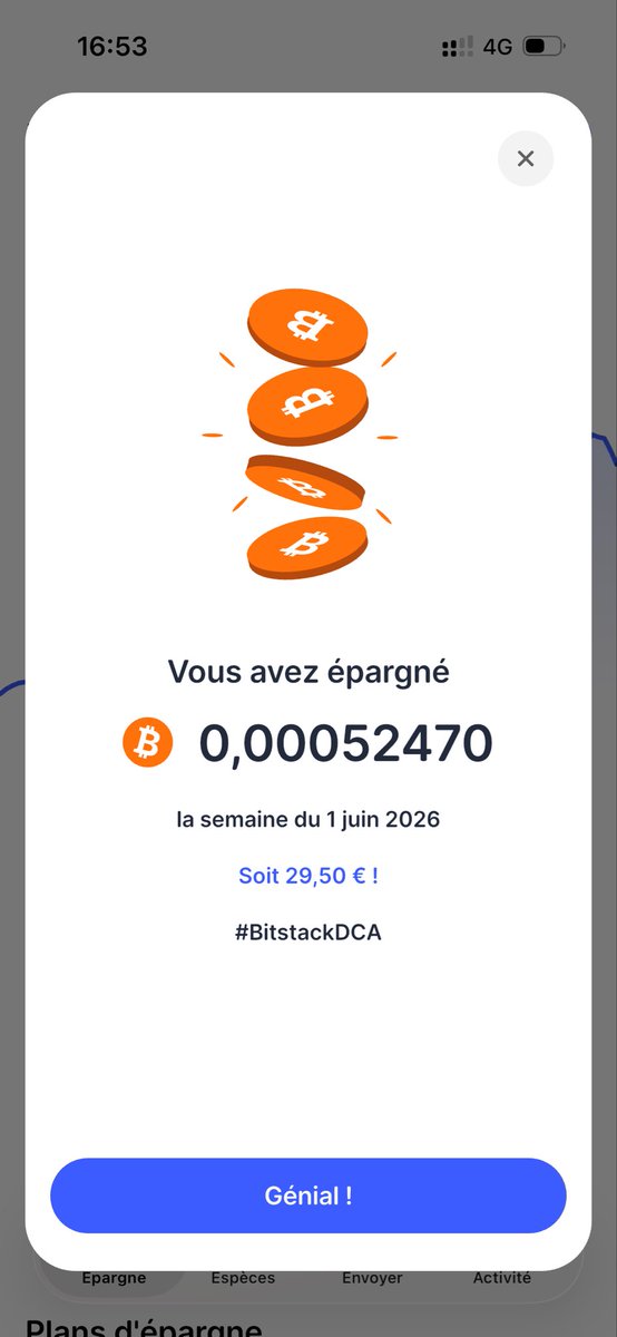 CestmoiCOM's tweet photo. @bitstack Bonjour! Toujours présent!! On accumule plus durement en ces temps de début de soldes. 

#BitstackDCA https://t.co/z2nk9SS96X