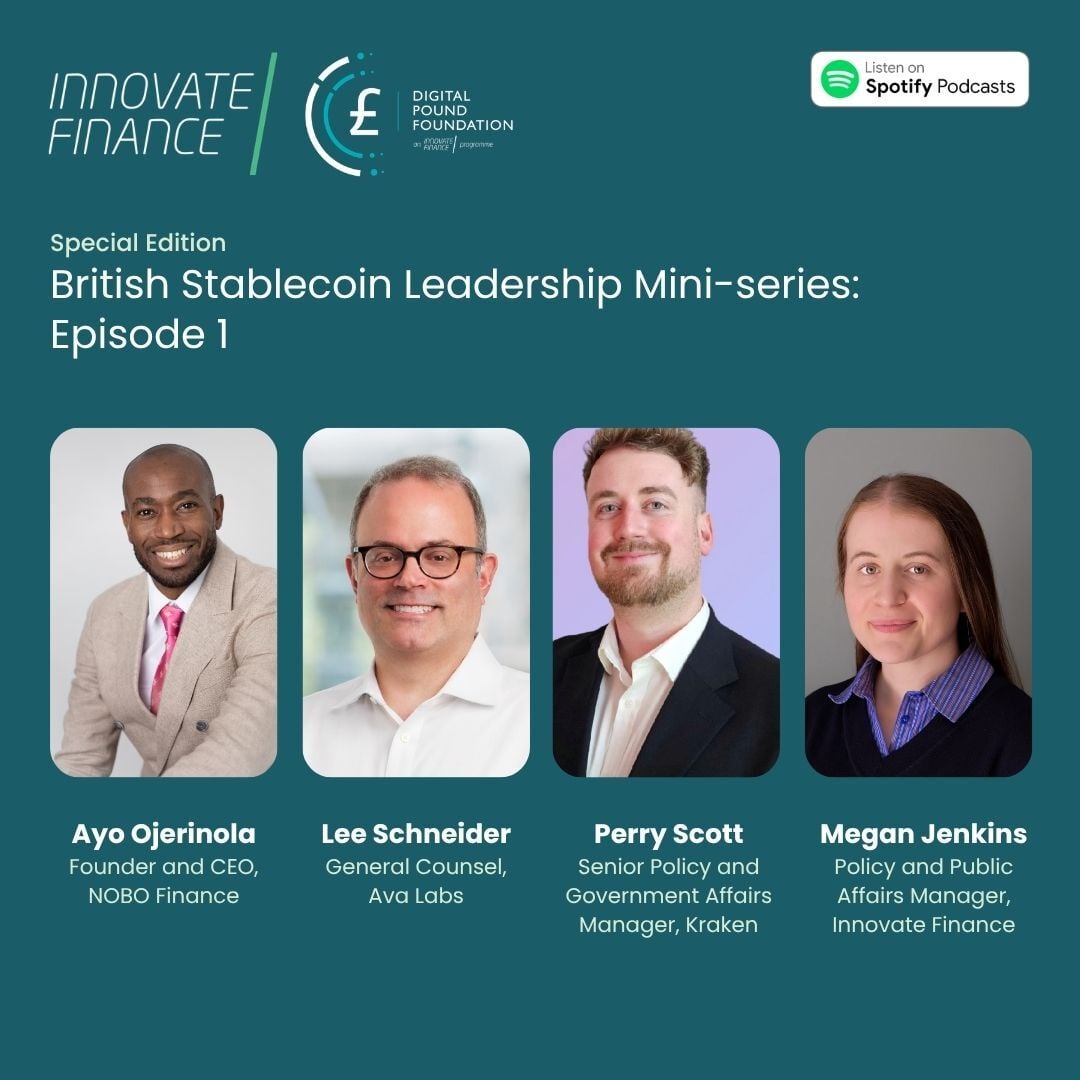 digitalpoundfdn's tweet photo. 🚀 Special edition Stablecoin Mini Series: #CoffeeWithInnovateFinance

In episode 1, Megan Jenkins is joined by @AvaLabs, @NOBOFinance &amp; @Kraken to dig into what British stablecoin leadership really means.

🎧
https://t.co/eFrvcWPgZL

Find out more 👇
https://t.co/8xCIp93wIx https://t.co/zcxyjrBkC9