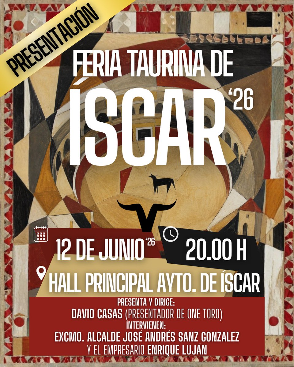 ATCIscar's tweet photo. El viernes se presenta nuestra Feria. A las 20,00 horas en el Hall del Ayuntamiento. No faltes a la cita. https://t.co/X35Gvmk51G
