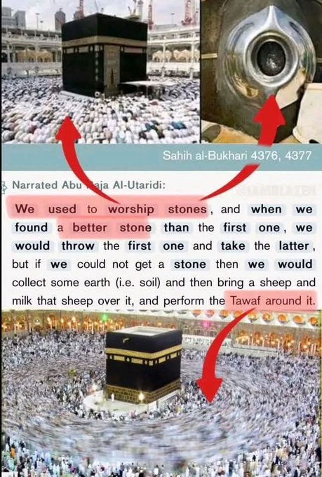 ClockKnocker's tweet photo. @follYJao @Edenlife9 You should leave Islam, i know its hard but people will follow you if more of you stop being gutless cowards.

Or continue to prance around a lifeless rock like your ancestors, maybe it will talk back one day. https://t.co/surLbbi8Y0