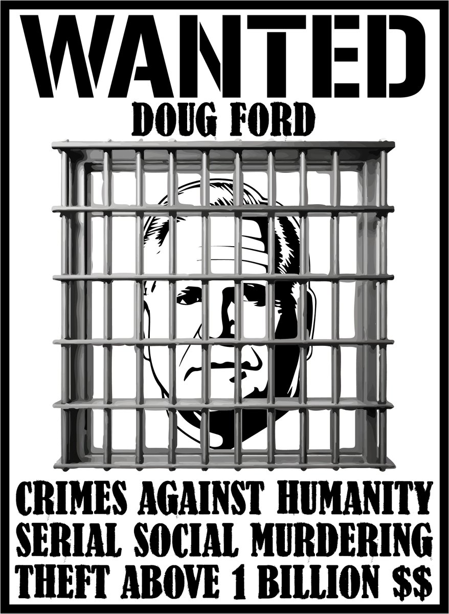 ODSPoor's tweet photo. This man is a serial social murderer going to meet his IDU allies in the south, #DougFord has murdered seniors in LTC for profit, murders ODSP and OW recipients by removing rent controls and pay twice below poverty lines for profit, he awarded injured worker monies from the WSIB to be rerouted back to offending employers. 

#DougFord belongs in JAIL!