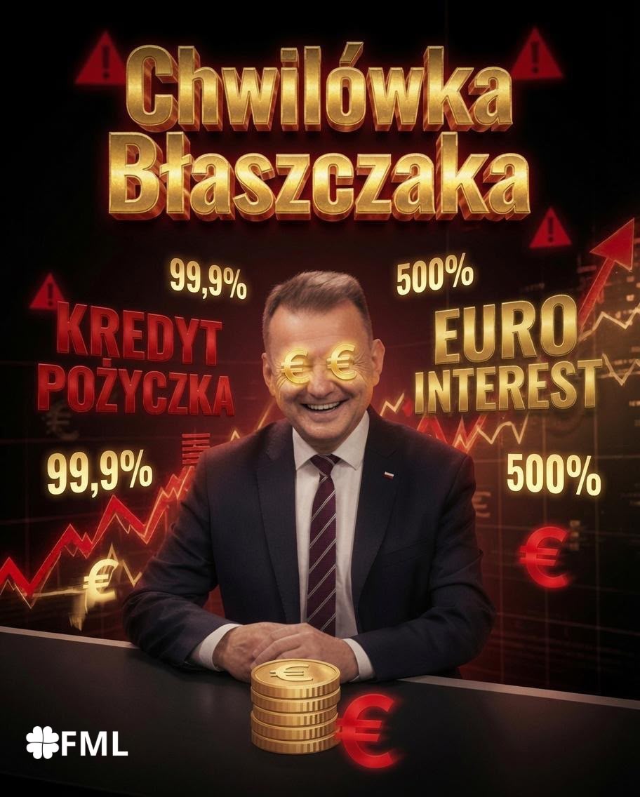 MlodziLudowcy's tweet photo. „CHWILÓWKA BŁASZCZAKA”, CZYLI SZCZYT POLITYCZNEJ HIPOKRYZJI 💸

📉 Szczyt politycznej hipokryzji został właśnie osiągnięty, a rzeczywistość bezlitośnie obnaża podwójne standardy opozycji. Były szef MON głośno dziś krytykuje finansowanie programu SAFE, rzucając populistyczne hasła o rzekomej „lichwie” i kosmicznych kosztach. Krótka pamięć to jednak kiepski doradca w polityce, bo twarde dane pokazują czarno na białym, jak sam zarządzał budżetem obronnym.

🇪🇺 W pierwszym roku funkcjonowania Funduszu Wsparcia Sił Zbrojnych @mblaszczak bez mrugnięcia okiem brał ekspresowe pożyczki w walucie euro. Wiadomo – w kwestiach obronnych czasem trzeba szybko zabezpieczyć finansowanie, by kupić sprzęt, działając niemal jak przy zaciąganiu „chwilówki”. Jednak szczytem bezczelności jest robienie z tego afery dzisiaj i zarzucanie wysokich kosztów programowi SAFE, którego oprocentowanie wynosi niewiele ponad 3 procent, czyli jest o połowę niższe niż 6 procent, na które opiewały pożyczki na sprzęt z Korei za czasów @pisorgpl. Zamiast kręcić tanią sensację i straszyć Polaków, warto najpierw rozliczyć własne, dwa razy droższe decyzje.