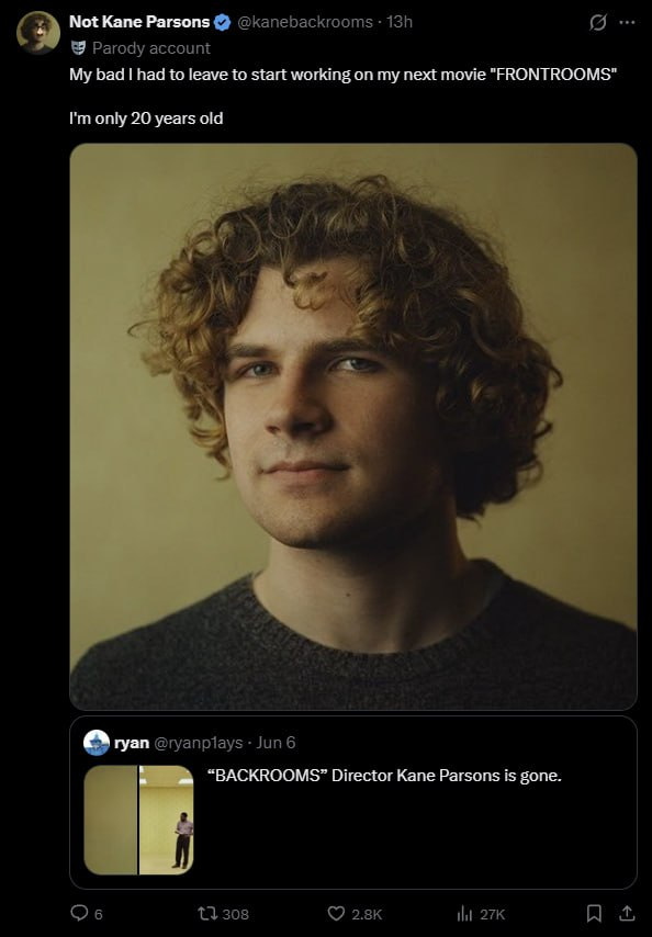 Superdev76's tweet photo. Some tweets from the main acc @kanebackrooms are lowk going viral too

And theres still tweets every minute

Easily the biggest meme out rn. Send it https://t.co/Zz3hiNQOt6