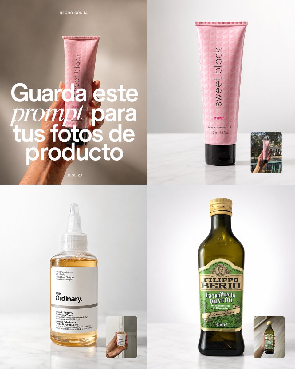 weplash's tweet photo. La foto con fondo blanco sigue siendo un básico del e-commerce.

Este prompt te la resuelve cuando la necesites.

Prompt abajo ⬇️ https://t.co/GOjCoesKKM