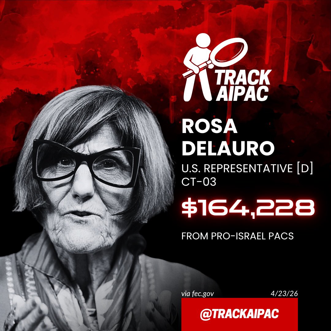 TrackAIPAC's tweet photo. @rosadelauro Rosa DeLauro supports Israeli apartheid and genocide. https://t.co/kJeK3vVkUf