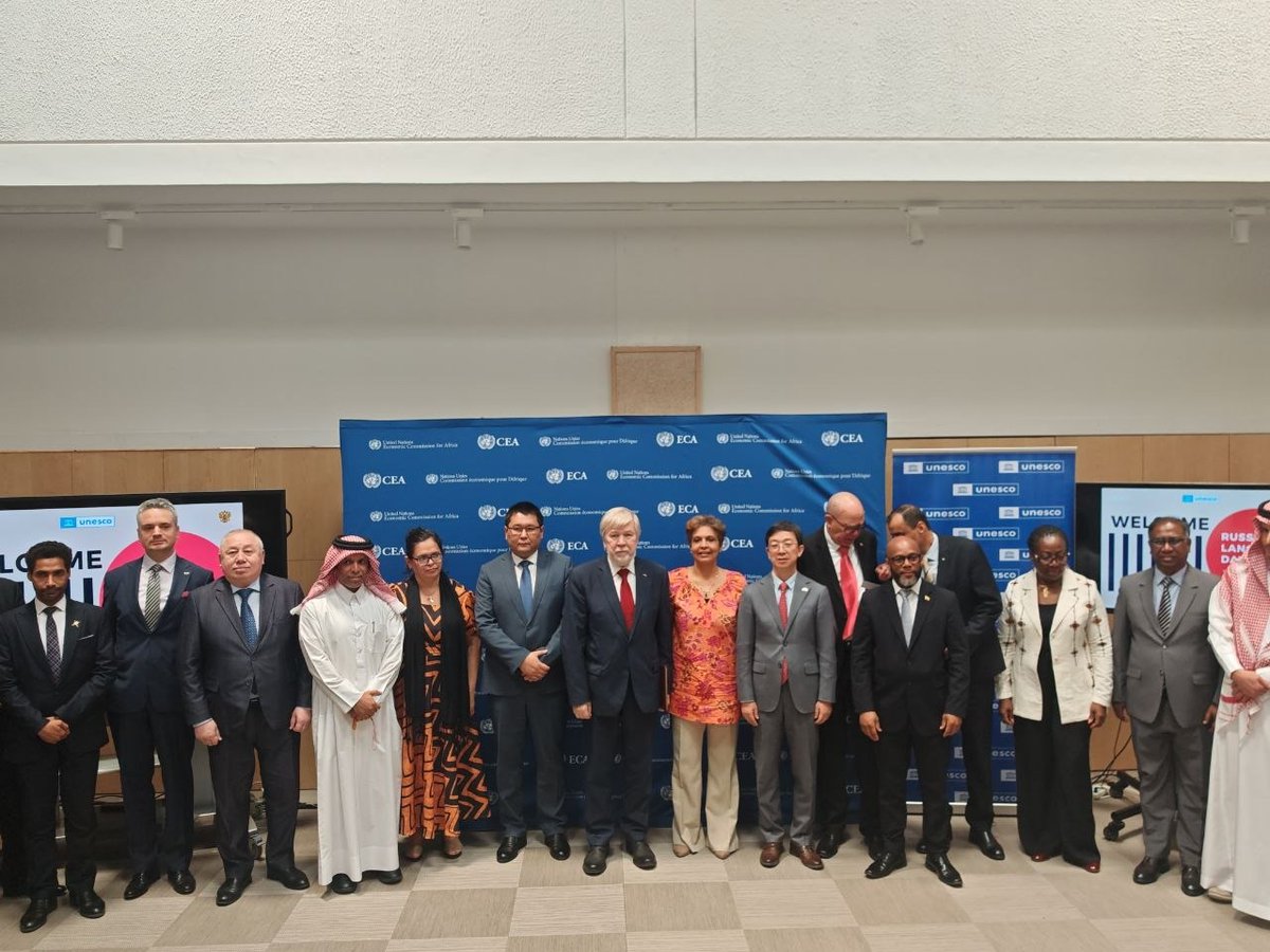 QatarEmbassyADD's tweet photo. H.E. Amb. of the State of Qatar 🇶🇦 to Ethiopia 🇪🇹 joined the celebration of 🇷🇺 Russian Language Day at @ECA_OFFICIAL, attended by diplomats, UN representatives, students, and members of the Russian community in Addis Ababa. https://t.co/eK6eM8oIR3