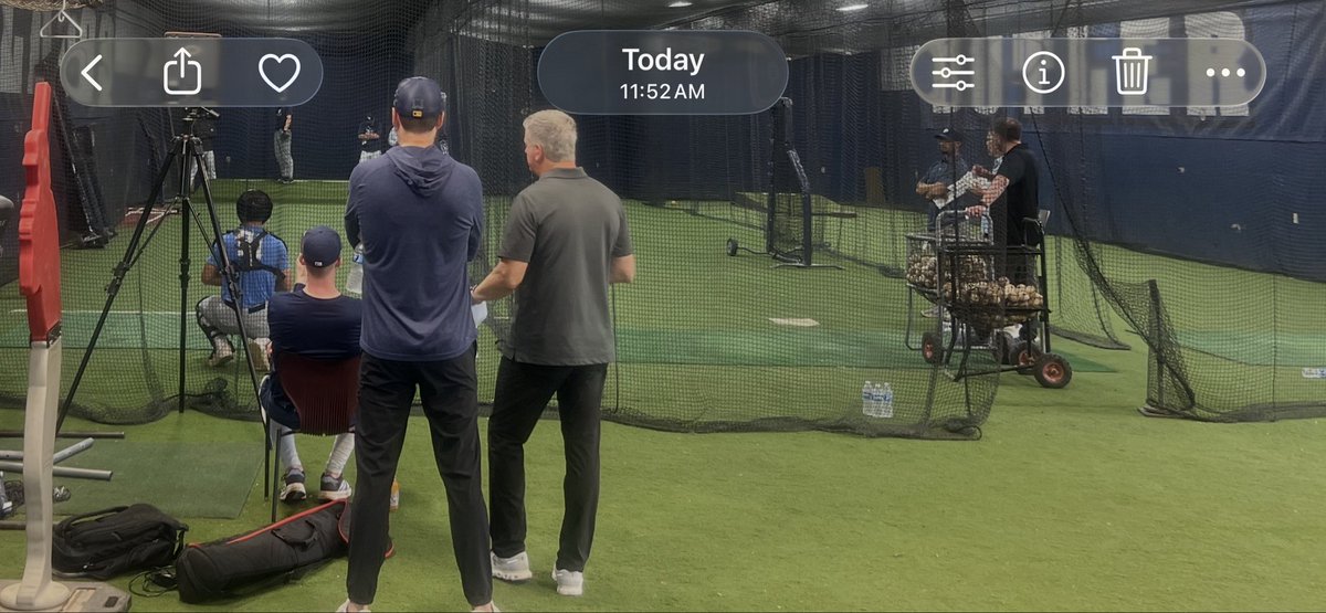 TysonBNeal's tweet photo. Brock Buckley throwing for the Rays in the @ButlerUBaseball Lab today. 
#YeahDawg https://t.co/1NOlc6gHrE