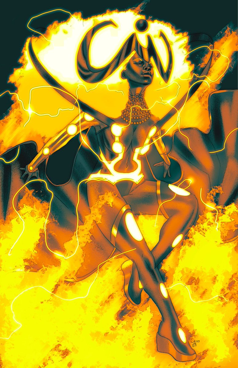 krakoattilan's tweet photo. I love these depictions of Storm in her goddess form by @Dotun_Ak and @imjayhero . https://t.co/v4szL31RZy