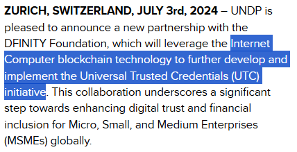 ajki76's tweet photo. It's always funny when people say $ICP holders are pushing conspiracy theories by claiming #InternetComputer gets ignored by mainstream (paid) media and influencers.

In 2024, UNDP didn't just invite DFINITY/ICP to join an advisory group. It selected DFINITY as a partner to develop and implement Universal Trusted Credentials on #InternetComputer.

Source:
https://t.co/qzRKv2ZBhS

Then, in 2026, UNDP launched a Blockchain Advisory Group consisting of 26 organizations, not just the 7 mentioned by @Cointelegraph.

Source:
https://t.co/BEMpxksuE9

Yet when @Cointelegraph  promoted the initiative, #ICP somehow didn't make the cut.

Think about that for a second.

In 2024, ICP was already building solutions with UNDP. 

In 2026, when the same organization announced a 26-member advisory group, the project actually implementing technology with UNDP was omitted from the coverage.

Apparently, helping UNDP build real-world infrastructure is less newsworthy than being good at getting mentioned.

Maybe it's not a conspiracy.

Maybe it's just a coincidence that for the past five years, ICP, while pushing to put entire applications, AI, storage, smart contracts, and multichain integrations fully onchain, keeps getting left out of the conversation.

You can decide for yourself whether it's just bad luck, or whether ICP threatens an industry built on selling layers, bridges, cloud dependencies, offchain infra, and the narratives used to justify them.