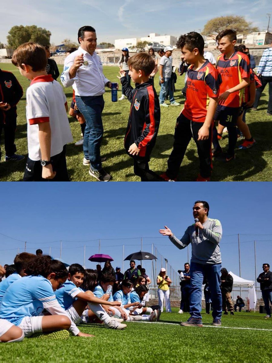 LuisBNava's tweet photo. Siempre lo he dicho: ¡el deporte cambia vidas!

Cuando fui alcalde impulsamos el deporte para que más niñas, niños y jóvenes tuvieran cerca ambientes donde pudiesen hacer actividades deportivas.

Hoy, desde SEDESOQ, seguimos trabajando con esa misma convicción, ahora con grandes alianzas como la que tenemos con la Fundación Real Madrid, para acercar más oportunidades a las y los jóvenes queretanos.