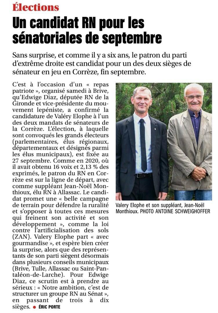 diaz_edwige's tweet photo. 🏛️ La ruralité mérite d’être défendue au Sénat !

👉 En Corrèze, @ElopheValery portera les couleurs du @RNational_off pour s’opposer aux mesures qui pénalisent nos territoires et défendre nos communes.

🇫🇷 Avec un groupe parlementaire RN, la voix des Français sera plus forte ! https://t.co/ogVyJhBs5n