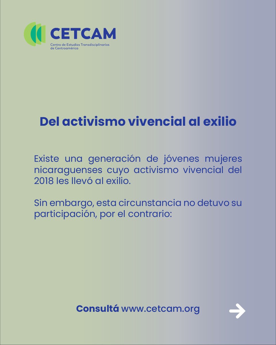 CetcamCA's tweet photo. 🇳🇮 Una generación marcada por 2018 está reinventando la participación política en #Nicaragua
¿Qué la distingue de las anteriores? 👇🏽 https://t.co/O63CXUuPfp