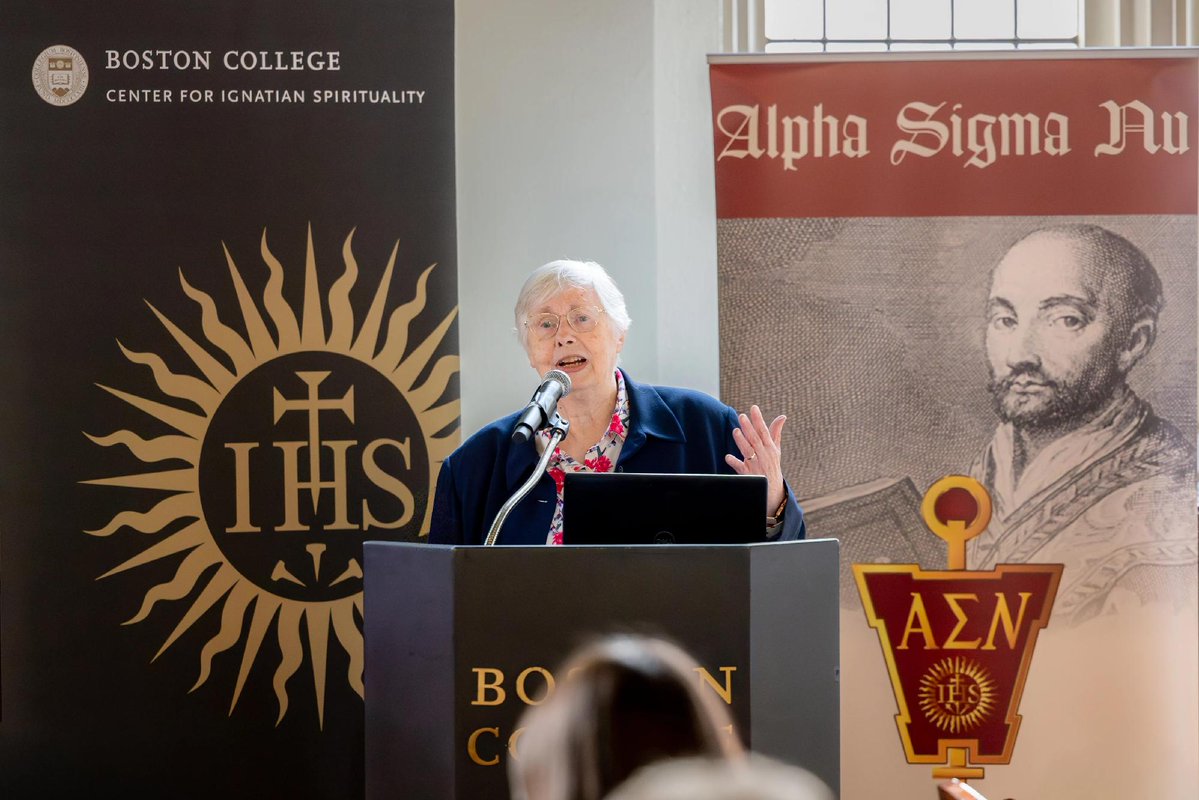 BostonCollege's tweet photo. Jean Bartunek, RSCJ, the Robert and Evelyn J. Ferris Chair and Professor of Management and Organization in the @BCCarrollSchool, delivered a “last lecture” to mark her retirement from full-time academic work. https://t.co/sqFBcRv3d3 https://t.co/fpT0TQUgqG