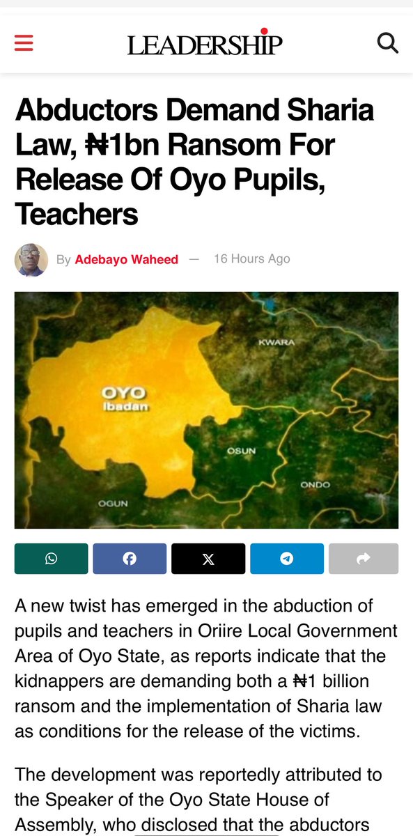 ishakaa's tweet photo. 📌📌📌📌📌📌📌
📌📌📌📌📌📌📌

Dear @Adebo_ogund 

I am tempted to ask where @Adebo_ogund the Speaker of the Oyo State House of Assembly got the information that the terrorists demanded for N1 Billion and implementation of Sharia Law in Oyo State from?

The most distressing part is that most mainstream media anchors on  @ARISEtv @AIT_Online @tvcnewsng @NewsCentralTV @channelstv all went to town with the report which ignited another round of Islamophobic propaganda and rants in the South West

Who did this to Nigeria?

@seyimakinde 
@NuhuRibadu 
@PoliceNG 
@DHQNigeria 
@OfficialDSSNG 
@NGRPresident 
@SundayDareSD 
@aonanuga1956 
@otegaogra