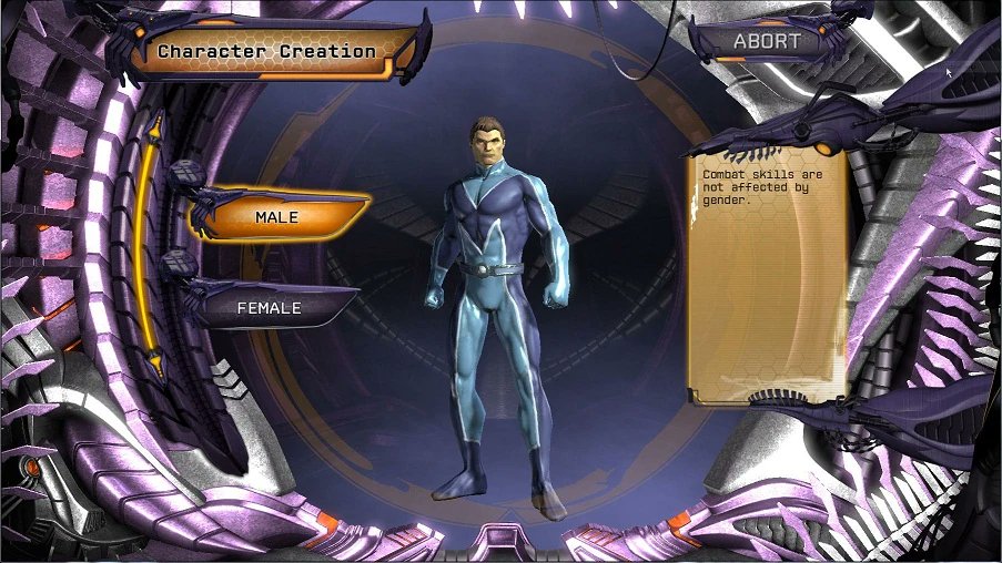 SunDropVT's tweet photo. Replaying DC Universe Online in the glorious '26 is hard. Because you go to create your character and the UI goes from looking like peak to just... Bleh https://t.co/x7yuad2ksg