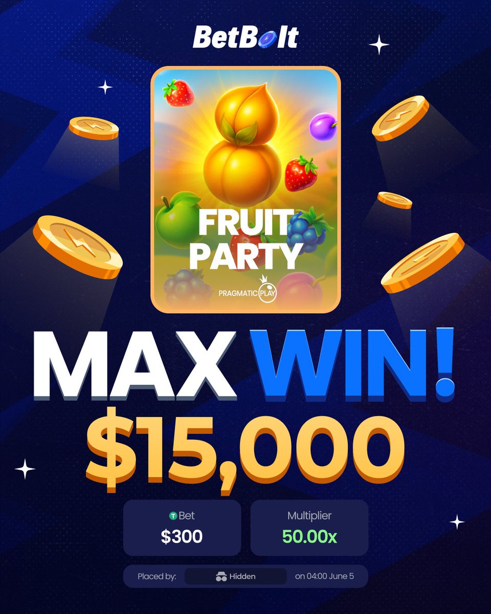 betbolt's tweet photo. You guys might wanna think twice before playing Fruit Party.. 

This homie stole all the RTP 😭 https://t.co/YZgwnHGIQS