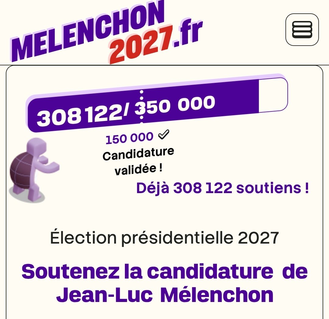 KadoKero's tweet photo. Et encore 1000 soutiens supplémentaires.
3000 soutiens en 24 h. 😁
Bientôt les 350 000. 
#Melenchon2027 https://t.co/a8ymDLYzjM