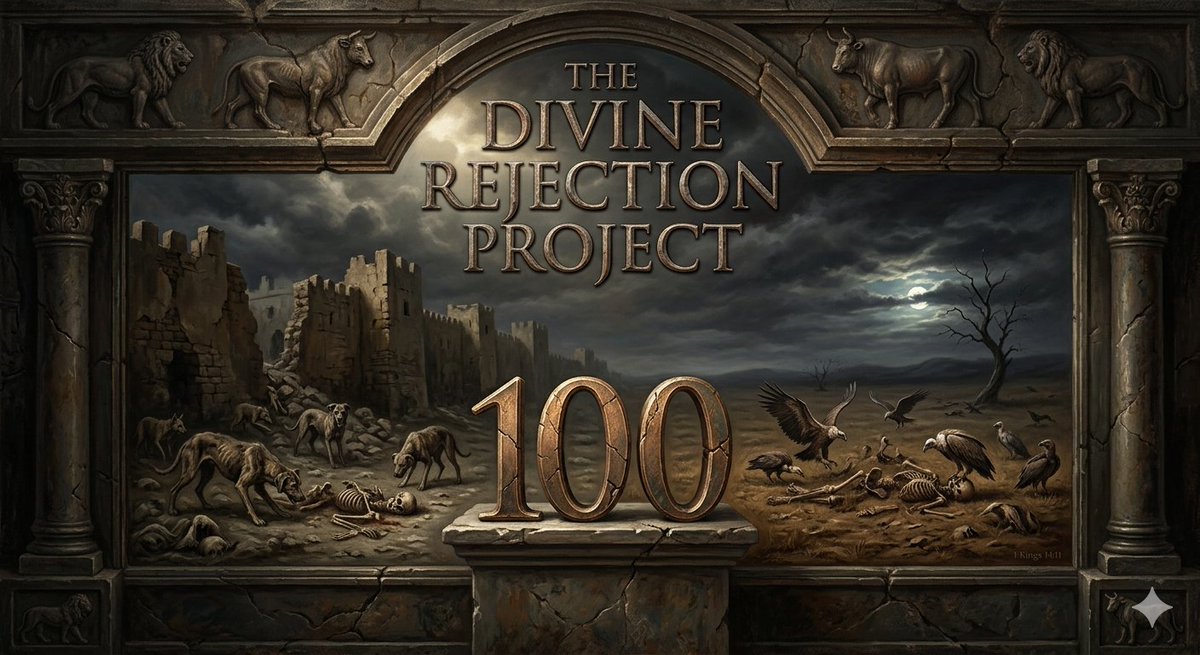 AbiWBC's tweet photo. ## The Divine Rejection Project - Day 100 (6/8/26)
Universal love is a delusion. The Sovereign weaponizes nature to strip rejected targets of all human dignity, commanding wild scavengers to consume their unburied corpses, proving final wrath leaves zero room for affection. https://t.co/evJ9qsAk7s