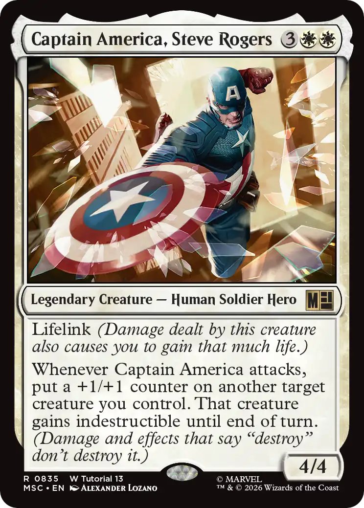 MTG x MARVEL・ビギナーボックス収録】 《キャプテン・アメリカ
