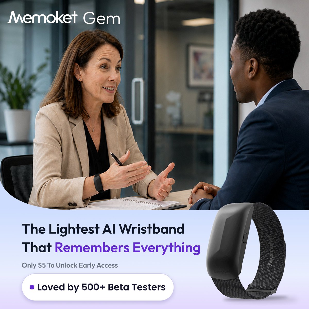 Memoket_AI's tweet photo. Hiring takes focus in the moment and clarity afterwards.

Memoket helps capture each interview conversation, so you can stay engaged with every candidate and compare them more clearly later on.

Early Bird program is now open. Sign up now and to get your early Bird discounts. https://t.co/Eb0ZUxliV7