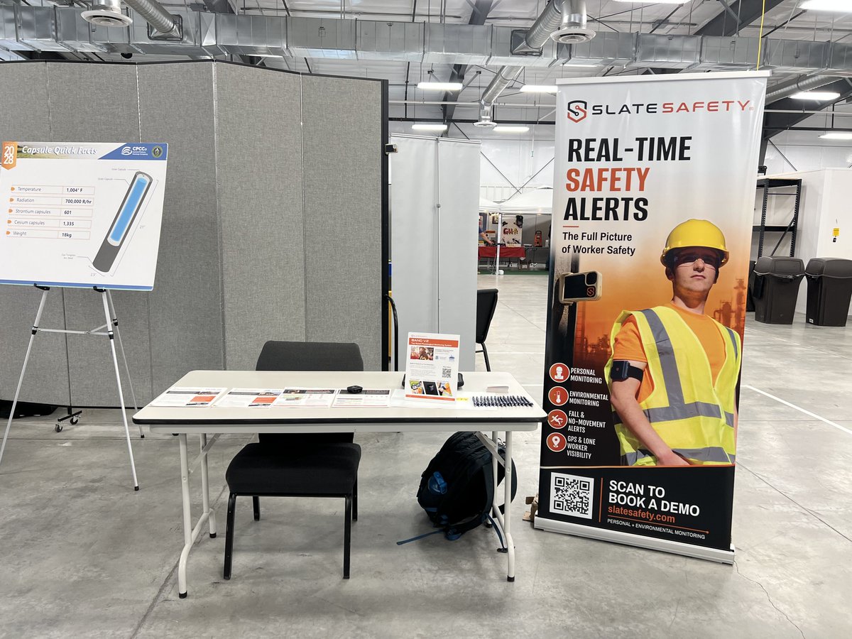 SlateSafety's tweet photo. Last week, we were excited to attend the 2026 H2C-sponsored ALARA Symposium in Richland, Washington, where we learned about the important work being done at the DoE Hanford Site and shared how to use SlateSafety BAND V2 wearables.
#smartPPE #safetytech #workersafety https://t.co/d8HT92nqBE