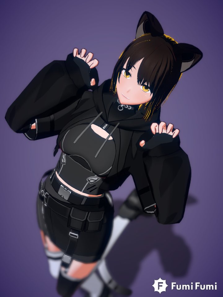 FumiFumi2019's tweet photo. 深夜のにゃんだよ🐱
#fumifumi_v  #Vroid吸血 https://t.co/EB3Rm7hkrP