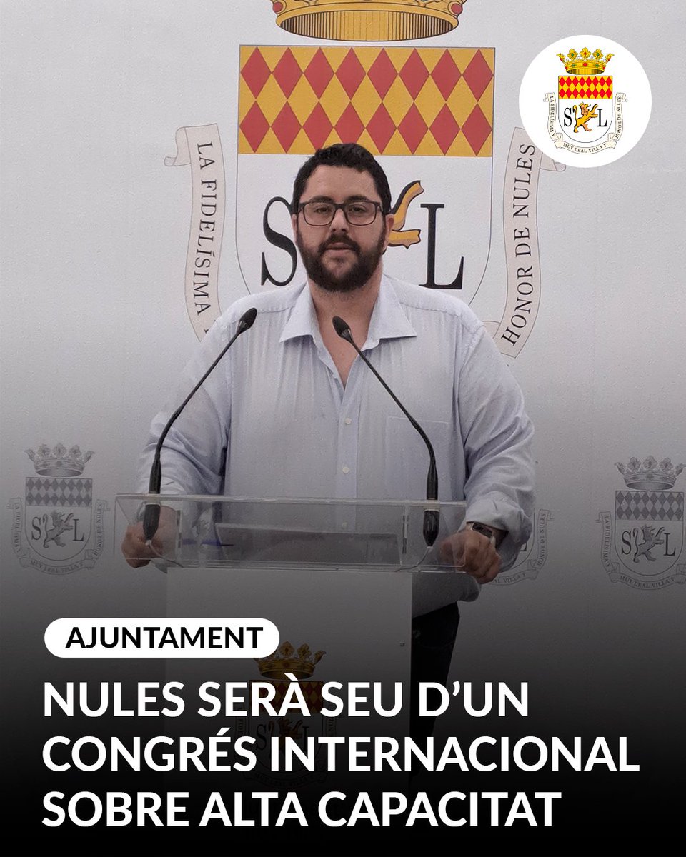 NulesInfo's tweet photo. Nules será la sede de un congreso internacional de referencia dedicado al desarrollo del talento y la alta capacidad que reunirá a algunas de las figuras más influyentes del panorama mundial en este ámbito. (Leer noticia en Facebook). https://t.co/ZhRbxoRWcM