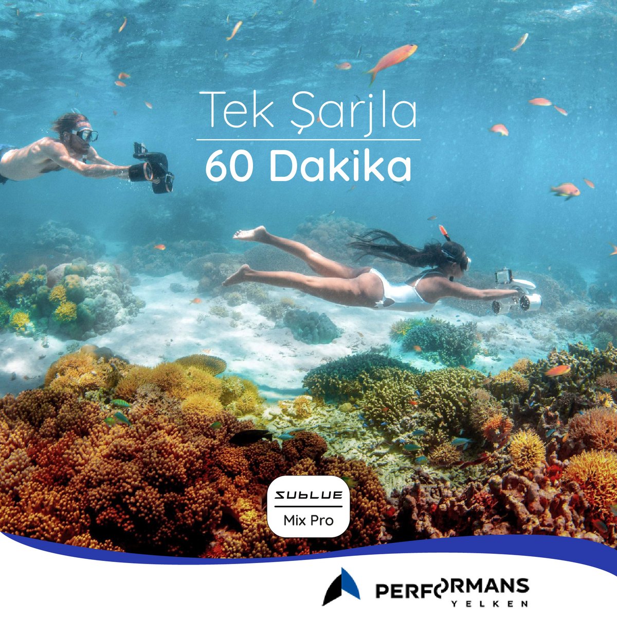 PerformansSail's tweet photo. Tek Şarjla 60 Dakika!

SuBlue Mix Pro; ultra hafif ve kompakt gövde tasarımıyla, en küçük çift pervaneli su altı scooterlarından biri. 40 metre derinde, 1 saate varan, keyifli bir dalışa hazır mısınız?

#SuBlue #MixPro #SeaScooter #PerformansYelken https://t.co/lPW0rw6Tgz