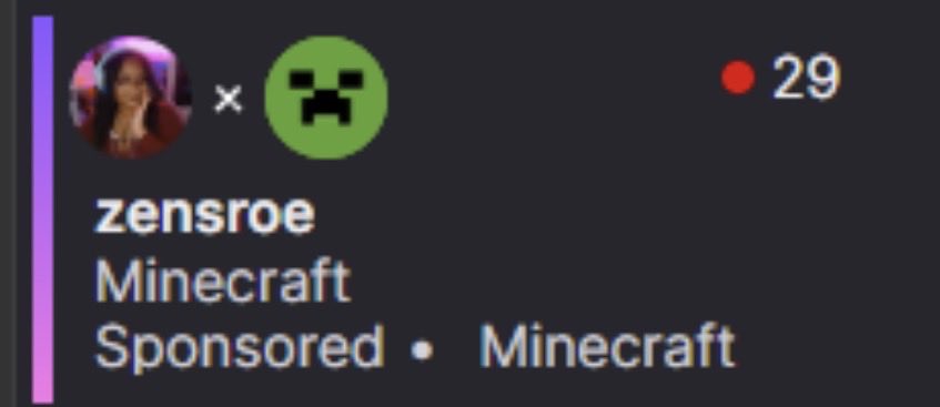 zensroe's tweet photo. insane to think about but officially had my first ever sponsorship and it was from @Minecraft !!
im forever grateful ⭐️ https://t.co/gLFhrrWGf0