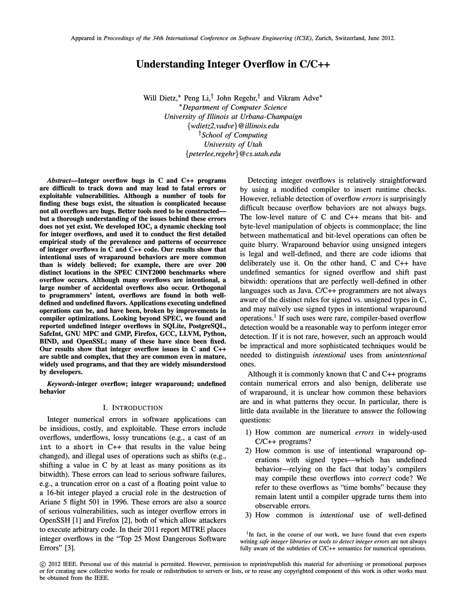 vivekgalatage's tweet photo. Some papers defy time and are essential reading!

Understanding Integer Overflow in C/C++

https://t.co/f98I6p5i3n https://t.co/2mZcuXoRrh