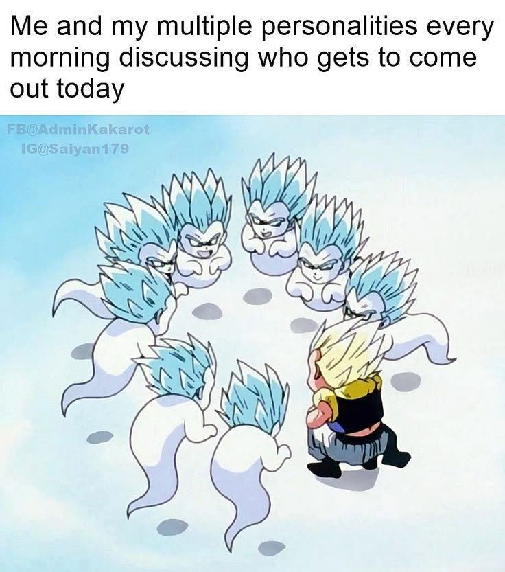 insaneapplejack's tweet photo. Morning cerealbowlz 
hope the day is start off good . 

also dont this be how it is 
you gotta everyone set up for the morning meeting
it def determines the type of day it'll be 

Which personality comes out the most for you ?
#meme  #dbz #monday #gotenks https://t.co/Swpd5gL8Ha