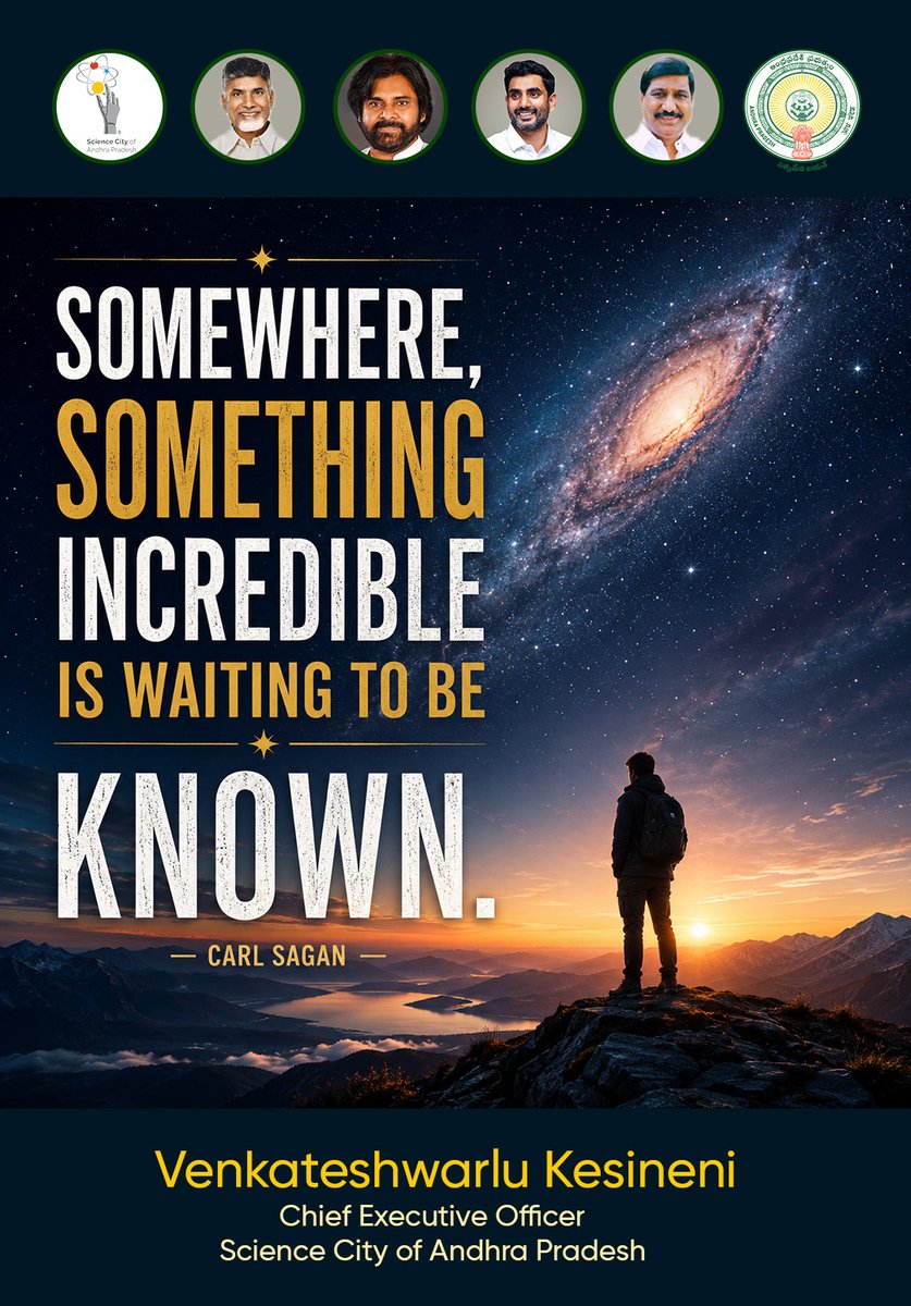 ScienceCityAP's tweet photo. The universe is full of mysteries, discoveries, and endless possibilities. Every question we ask brings us one step closer to understanding our place in the cosmos.
#CarlSagan #Astronomy #Space #Universe #Cosmos #Science #SpaceExploration #Stargazing #Galaxy #ScienceQuotes https://t.co/kAVsySWkdu