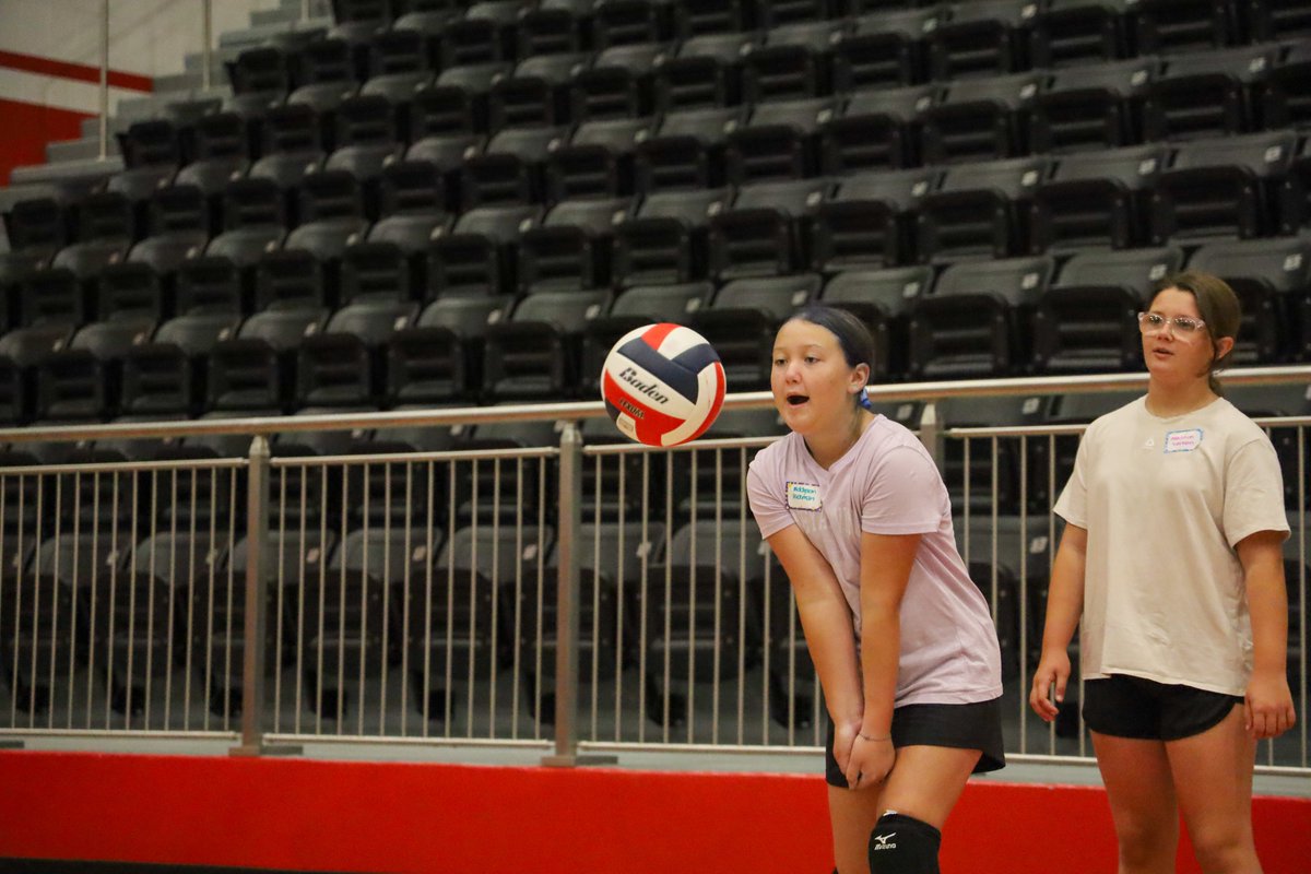 NorthwestISD's tweet photo. Bump, set, spike! Northwest ISD volleyball campers brought the energy last week as they worked on fundamentals, competed with teammates and had a blast on the court. 🏐

📸 More photos: https://t.co/Es1Pu3UExY
🔗 Info on camps: https://t.co/vJfkuLVb10 https://t.co/wcuSirB5wM