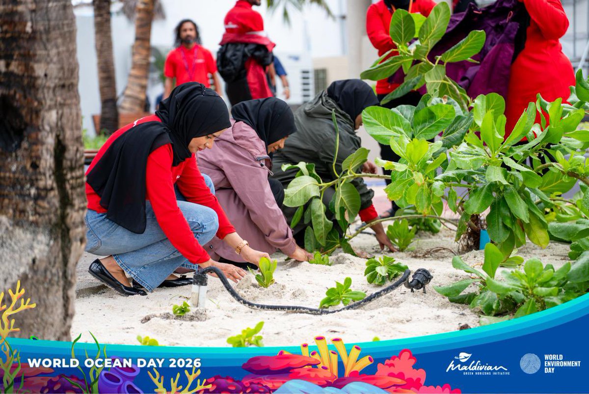 IASLaero's tweet photo. Celebrating World Environment Day 2026 with action. 🌱

Island Aviation Services Limited held a tree planting event at Maldivian Seaplane Terminal in support of the Government of Maldives’ 5 Million Tree Project, reaffirming its commitment to a greener &amp; more sustainable future. https://t.co/c5BhjY6J8d