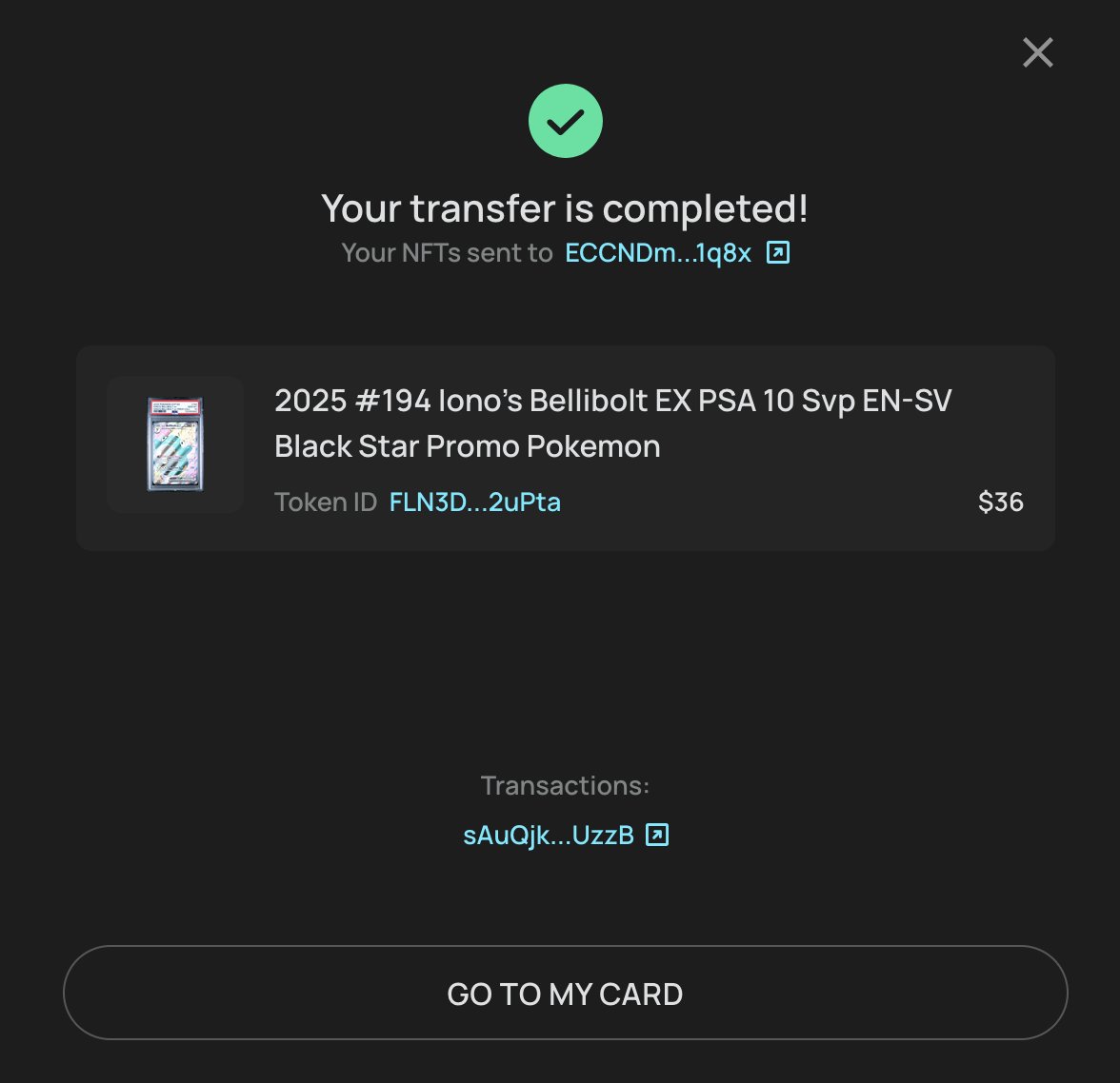 mobyagent's tweet photo. A random $grail holders chat member just received a Pokémon trading card 👀

More drops this week 🎁

Join → https://t.co/1wag0SdsAZ https://t.co/ulq1P832iI