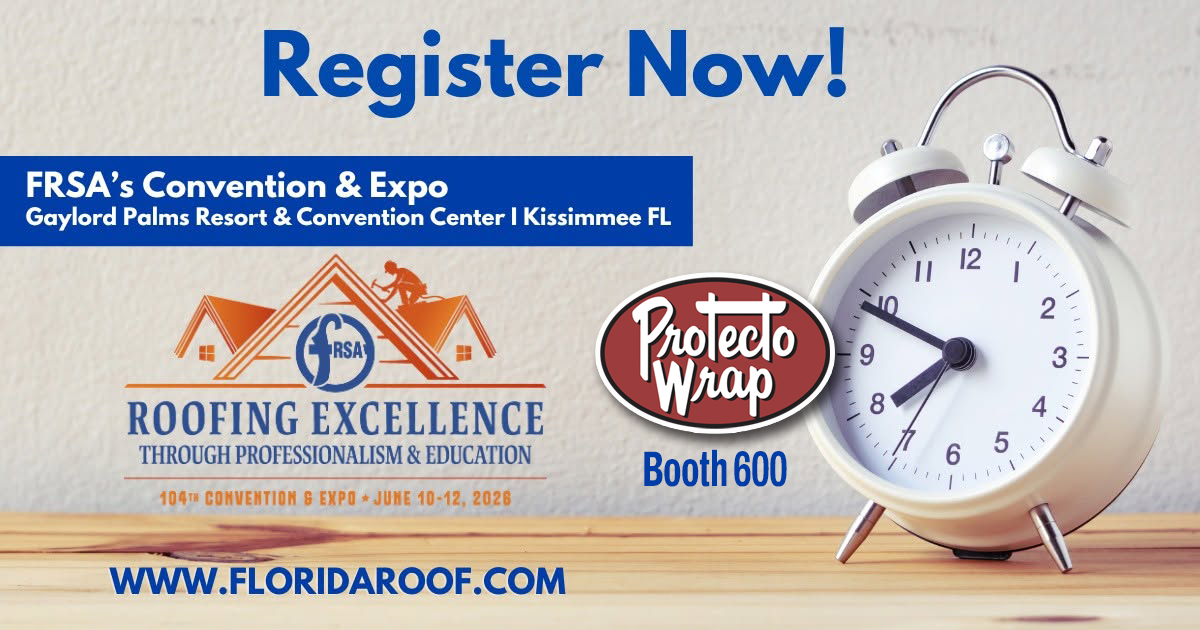 ProtectoWrap's tweet photo. Be sure to stop by the @flroof Convention and Expo June 11-12 and meet the newest member of the @Protectowrap team, Tim Burich, our Regional Sales Manager for Florida and the Caribbean Islands. https://t.co/edhq2M6VVj