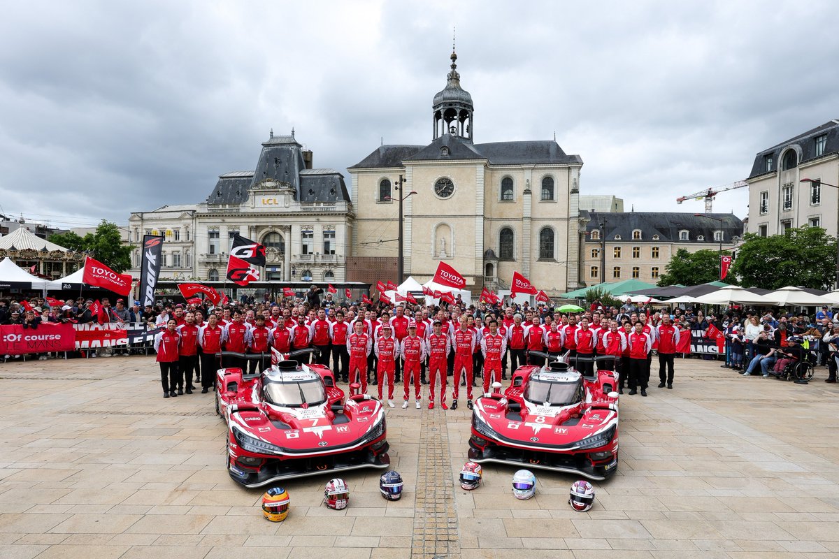 TGR_Spain's tweet photo. 🎆 Ha llegado uno de los momentos más especiales del año.

Bienvenidos a la semana de las 24 Horas de Le Mans y el equipo @ToyotaRacingWEC está listo para hacer historia con el #TR010HYBRID. ⏱️🔥

#TOYOTARACING #WEC #LeMans24 @24hoursoflemans @FIAWEC https://t.co/WpPGd5ltkq