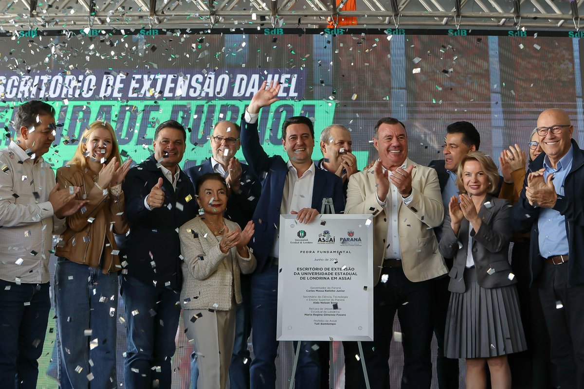 ratinho_jr's tweet photo. Com a extensão da UEL em Assaí, a universidade fica mais perto da comunidade e a população tem mais oportunidades. Mais um passo importante para fortalecer a educação e abrir novas portas. https://t.co/4elGFXaKom