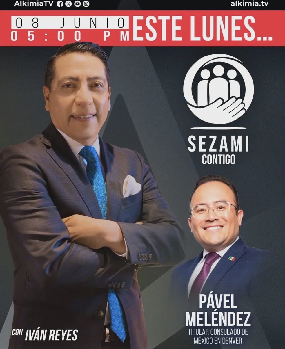 ConsulMexDen's tweet photo. 🎥 Hoy, no se pierdan la participación del CG @pavel_mc en #SezamiContigo. Una conversación con información importante para nuestra comunidad mexicana. 🇲🇽 https://t.co/me38To1lAm