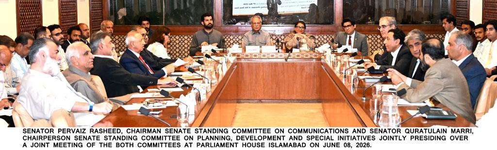SenatePakistan's tweet photo. 🇵🇰 Senate Committees on #Communications & #Planning, jointly chaired by Senators Pervaiz Rashid & Qurat-ul-Ain Marri, urge priority funding for #SukkurHyderabadMotorway (M-6), key #Balochistan road projects; recommend allocating full #Rs70 billion required for M-6. https://t.co/4hQEcjg9gK
