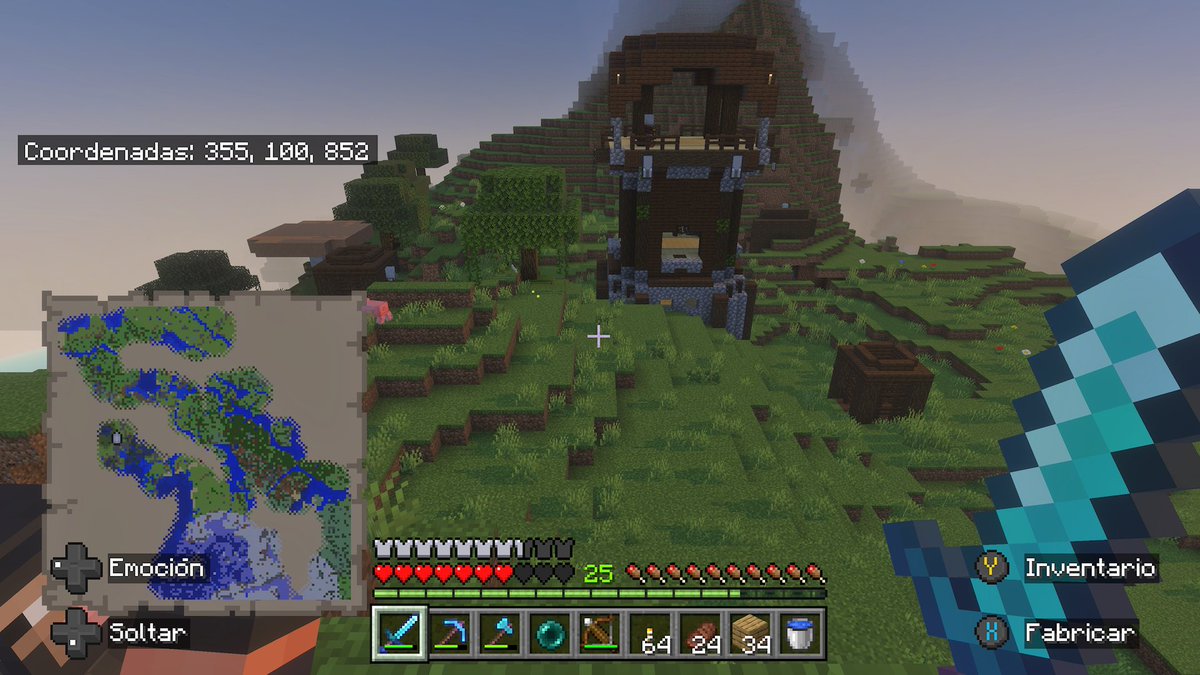edrian0_1's tweet photo. - Dos torres de Villagers (robe los estandartes)
- Tres botellas de mal presagio 
- Otro tridente.

Cómo extra,en la foto de los árboles se ve un pequeño spoiler de un "tren" que estoy haciendo también del lado izquierdo- https://t.co/F3qyLMxnPa