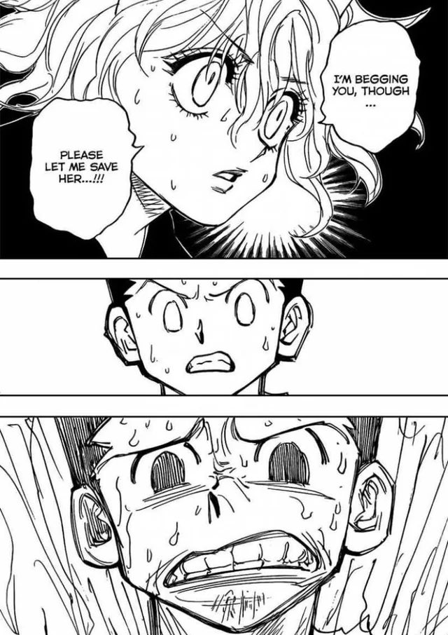 NightmareFuel07's tweet photo. Seeing a lotta HxH fans "defend" the Gon panel with "B-but Togashi was s-sick, th-that's why..."

NO
SHUT UP
It's so obviously a conscious stylistic approach on Togashi's part
Don't disrespect him like that

This shit exactly how Bleach fans talk abt the last stretch of the manga https://t.co/BJGpOJlYhY