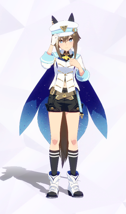 Lucy_ChevalLove's tweet photo. #深夜なら何言っても許される
シュヴァちがへそ出しをしてるのは通常勝負服と水着衣装だけじゃない…
制服でもおへそを出してるんだ！！！ https://t.co/6I8vYEyUtw