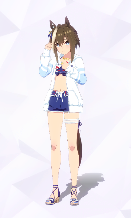 Lucy_ChevalLove's tweet photo. #深夜なら何言っても許される
シュヴァちがへそ出しをしてるのは通常勝負服と水着衣装だけじゃない…
制服でもおへそを出してるんだ！！！ https://t.co/6I8vYEyUtw