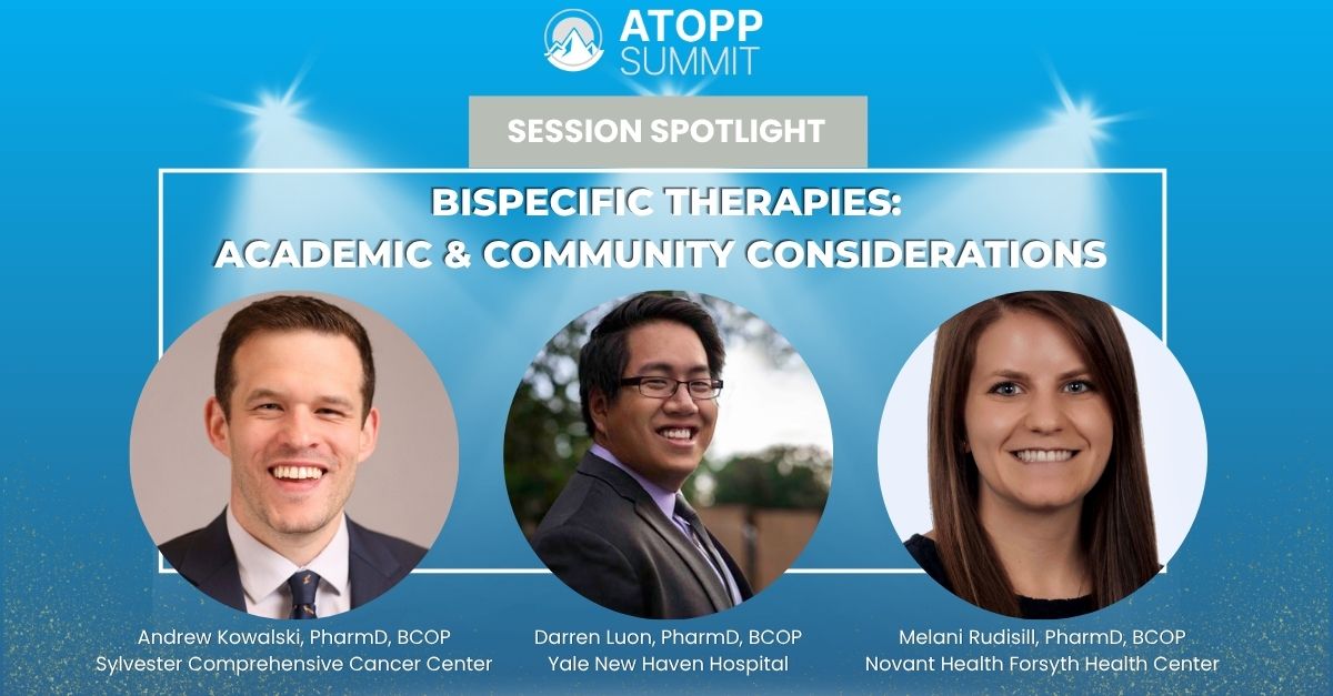 atoppsummit's tweet photo. Bispecific monoclonal antibodies (BsMABs) are here to stay - AND they are likely to moving earlier in lines of therapy. What does this mean for your community or academic practice site?

If you're curious- ATOPP has the perfect session of you! 

Join us this July to learn more! https://t.co/maDbEN3hEX